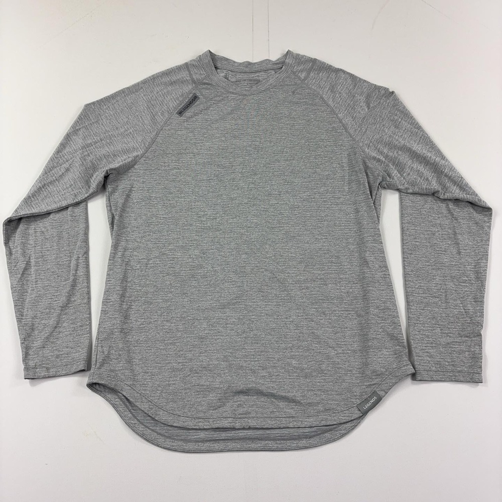Legends Shirt Mens Large Gray Long Sleeve Raglan Athletic Performance Tee Top